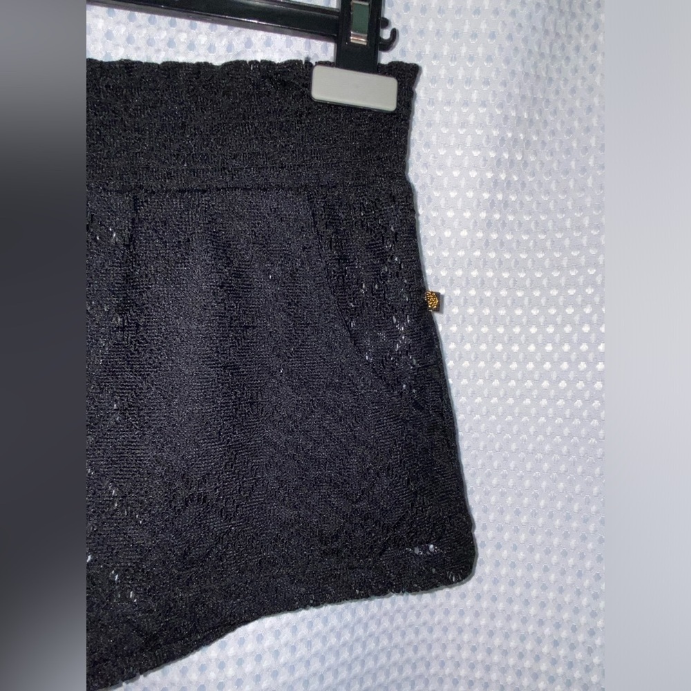 La Vie en Rose AQUA swimsuit coverup black lace shorts size Medium‎ - Picture 10 of 13